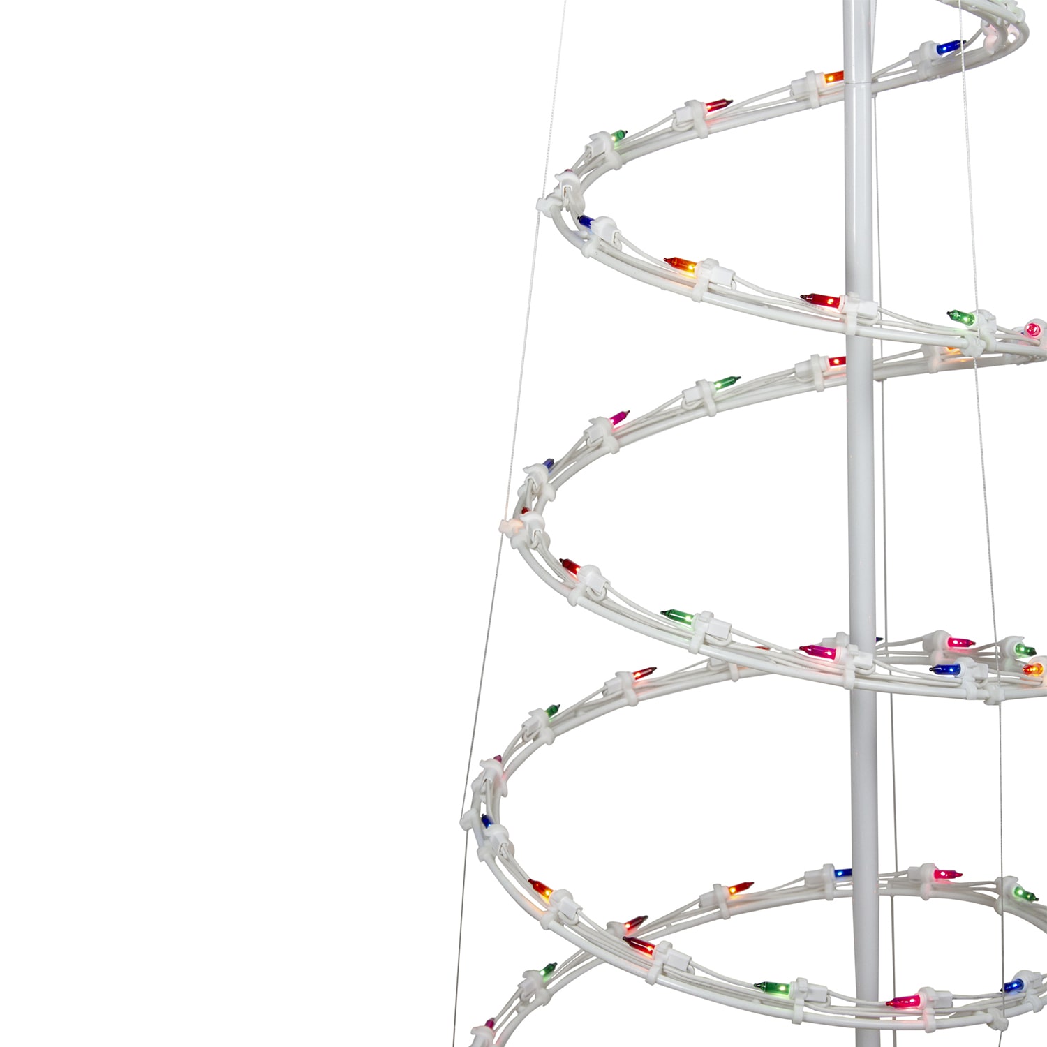 6' Pre-Lit Spiral Christmas Tree - Multi Color Lights