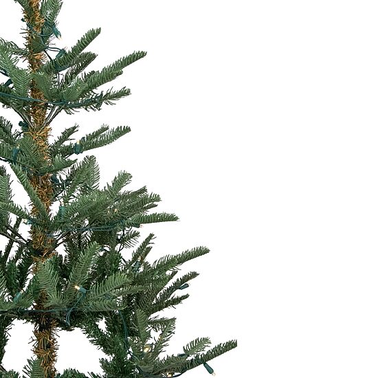 6.5' Pre-Lit Nordmann Fir Artificial Christmas Tree  Warm Clear LED Lights