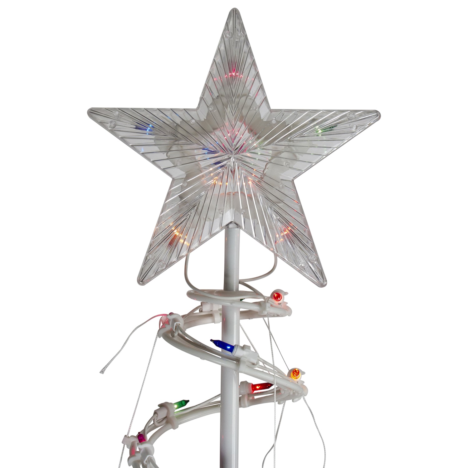Set of 3 Lighted Multi-Color Spiral Christmas Trees - 3'  4'  and 6'