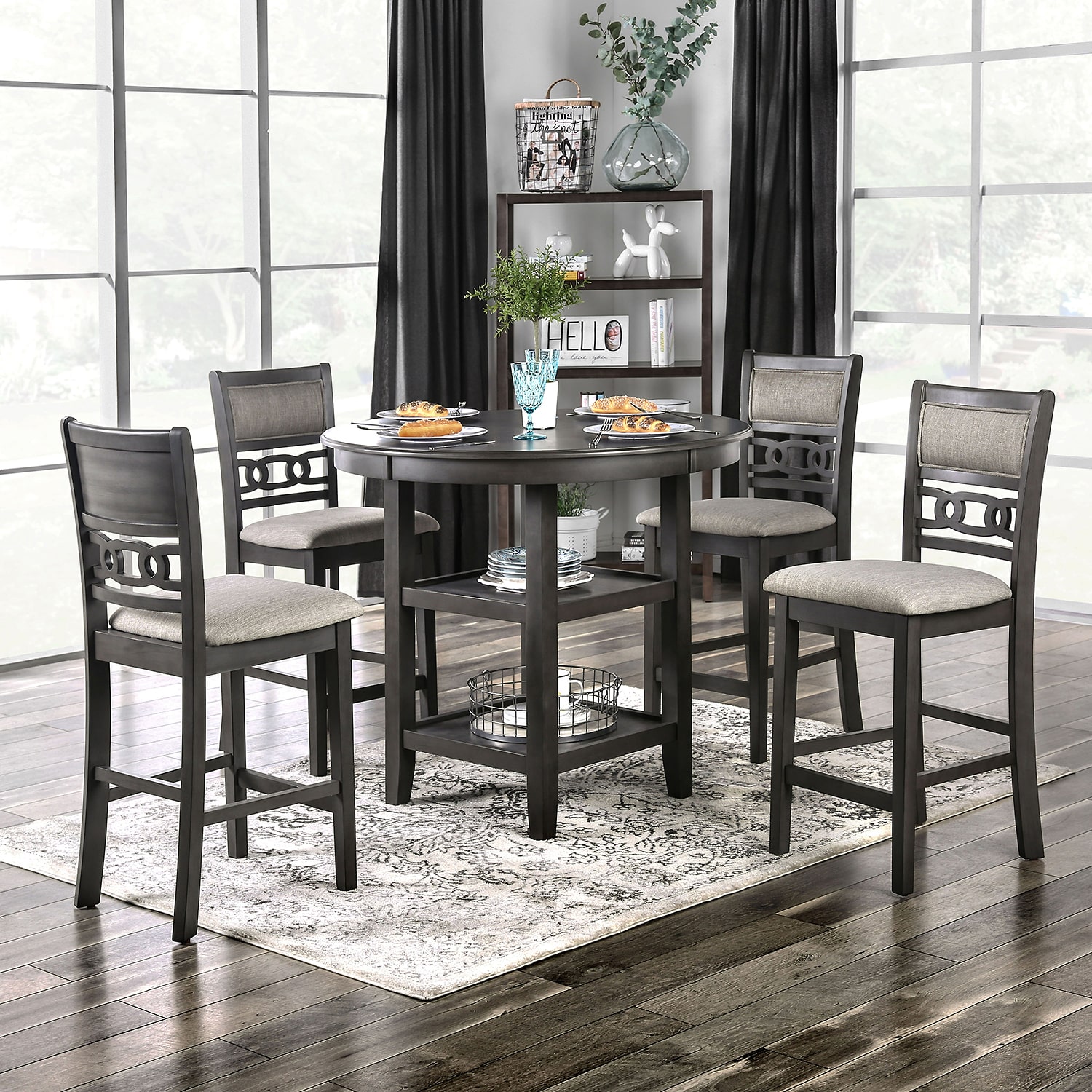 Furniture of America™ Dream 5-pc. Counter Height Round Dining Set