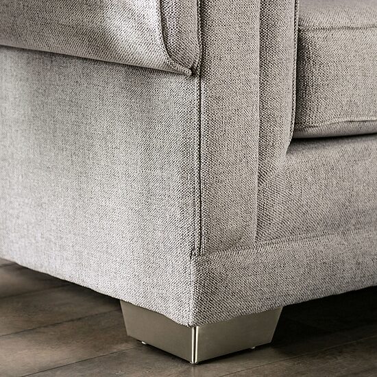 Furniture of America™ Living Room Collection Track-Arm Upholstered Loveseat