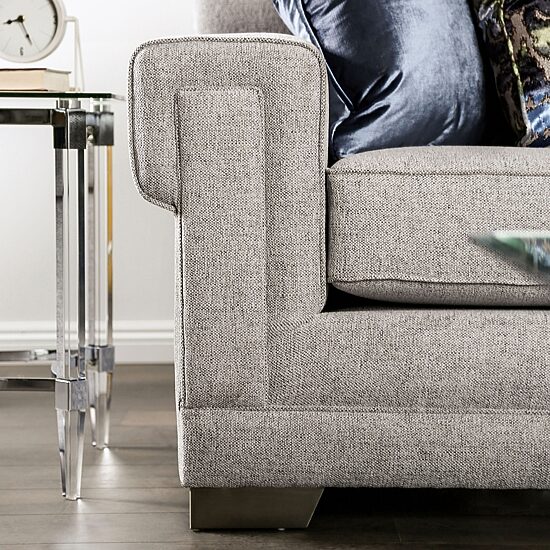 Furniture of America™ Living Room Collection Track-Arm Upholstered Loveseat