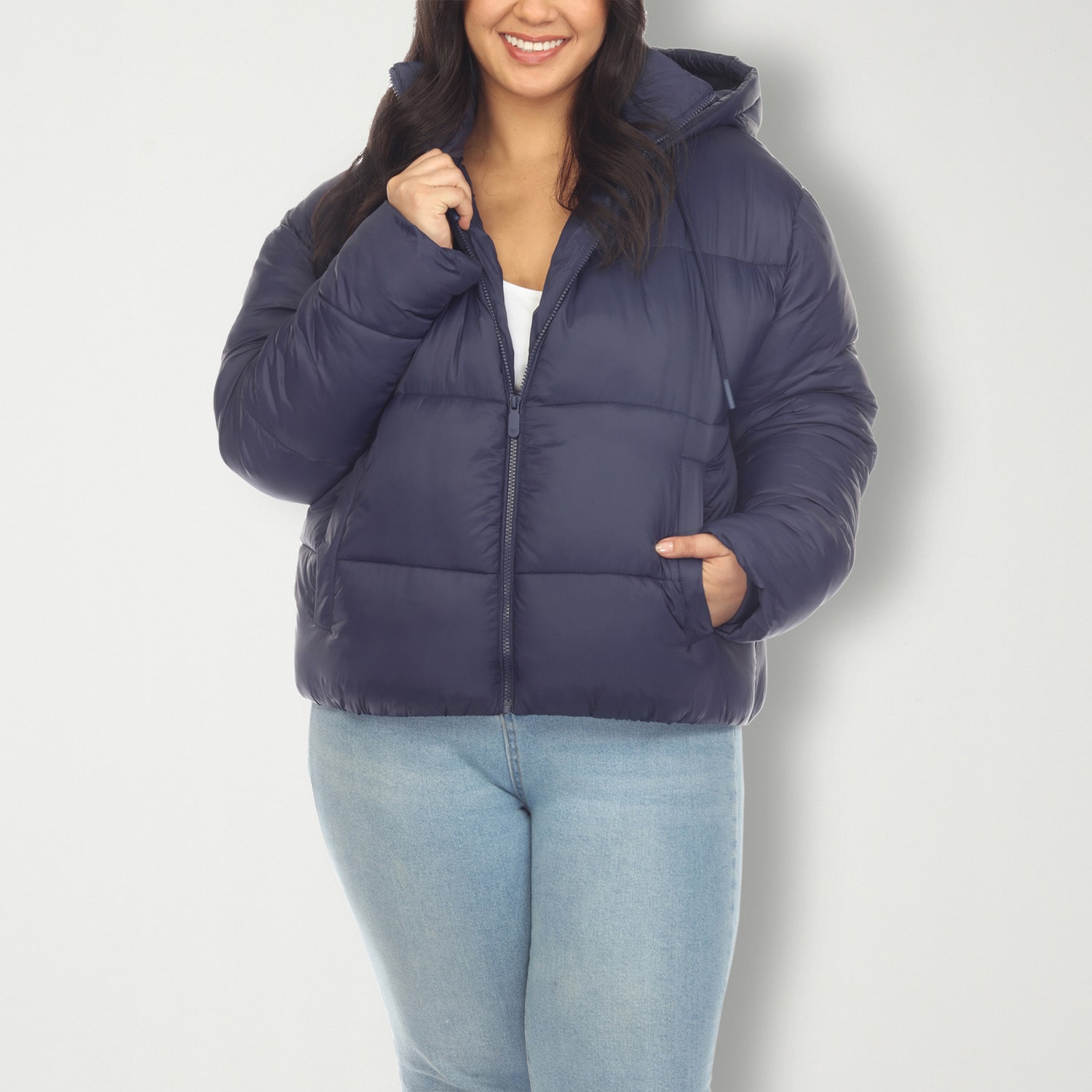White Mark Womens Lightweight Plus Jacket