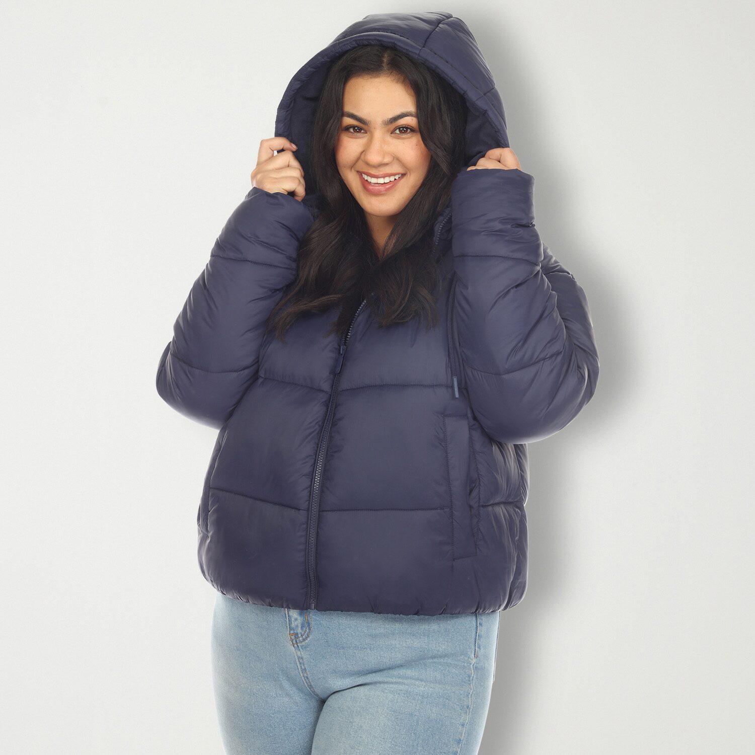 White Mark Womens Lightweight Plus Jacket