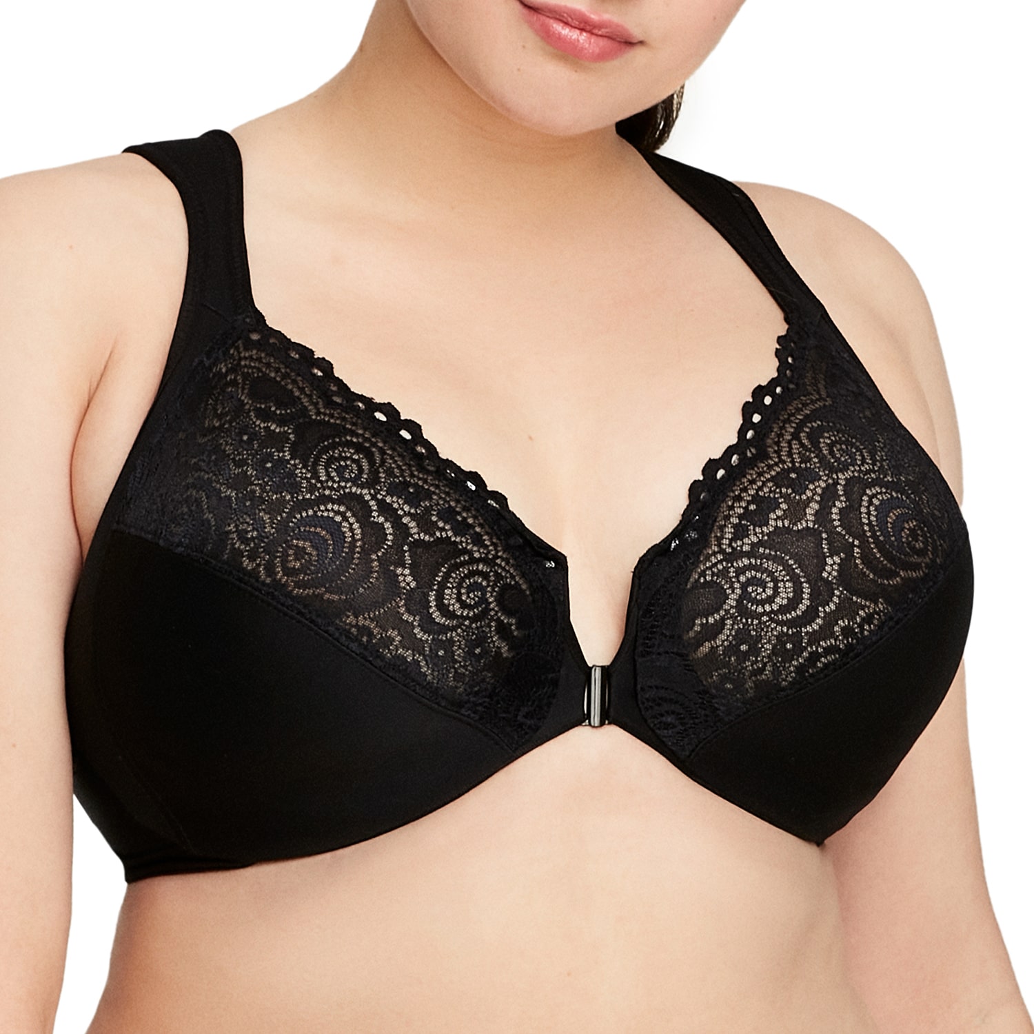 Glamorise Elegance Wonderwire® Front-Close Full Coverage Underwire Unlined Bra 1245