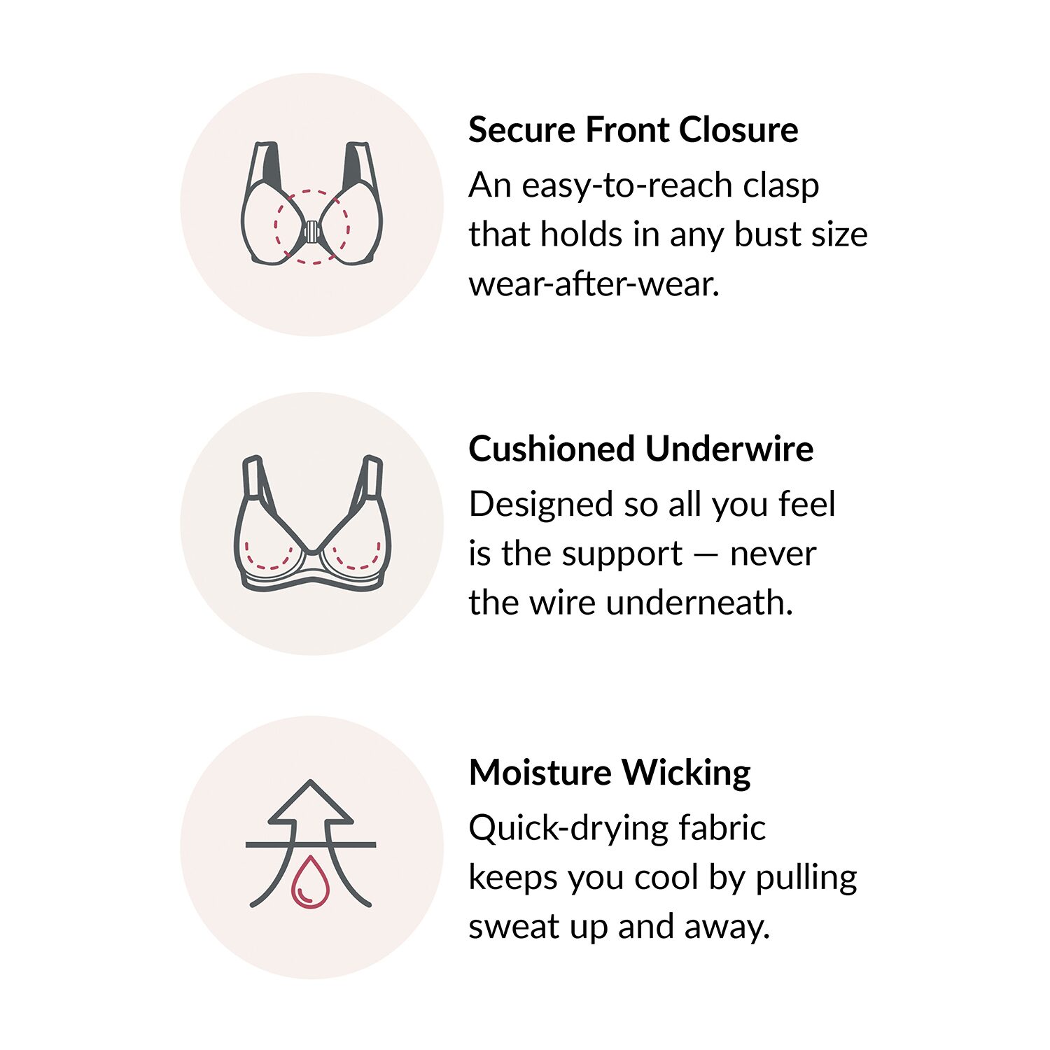 Glamorise Elegance Wonderwire® Front-Close Full Coverage Underwire Unlined Bra 1245
