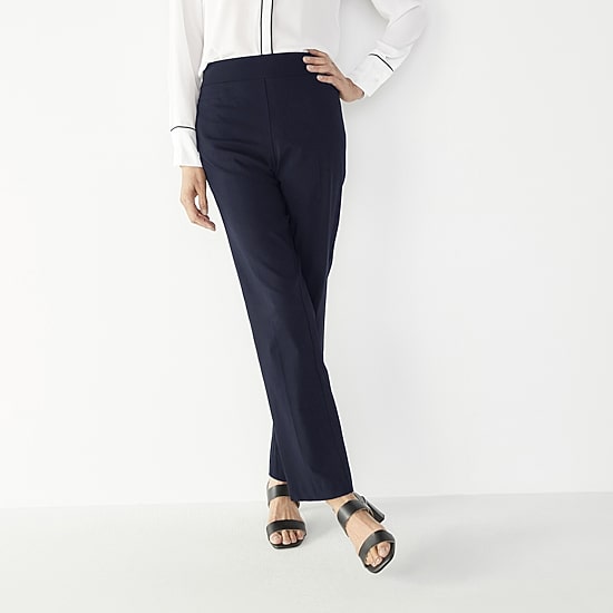 Liz Claiborne Womens Straight Mid Rise Pull-On Pant