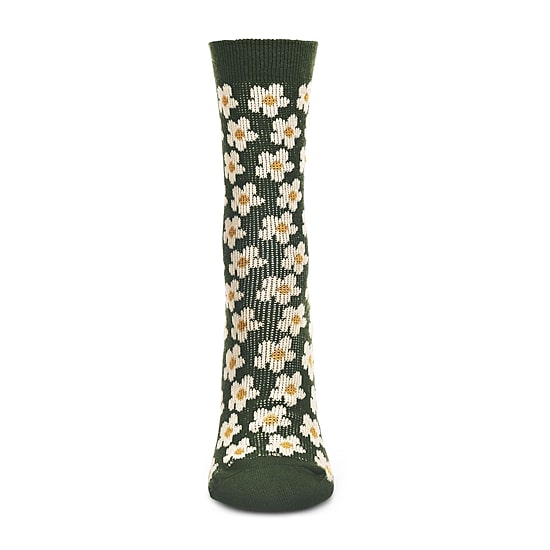 MeMoi Vintage Daisy Womens 1 Pair Crew Socks