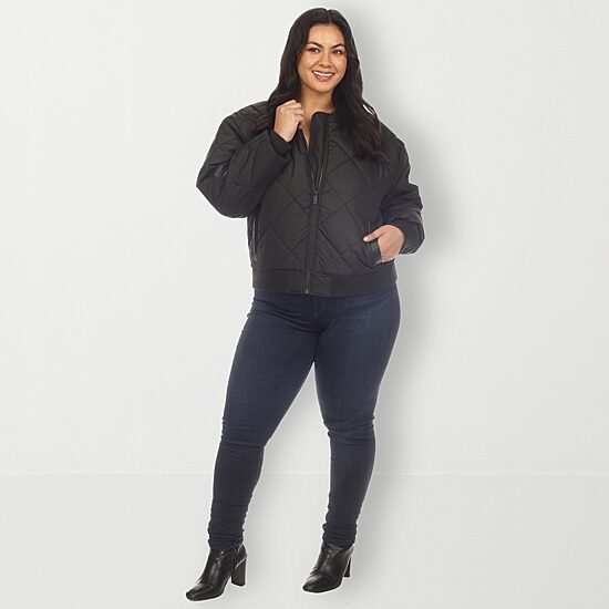 White Mark Womens Lightweight Plus Jacket