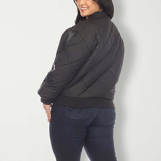 White Mark Womens Lightweight Plus Jacket