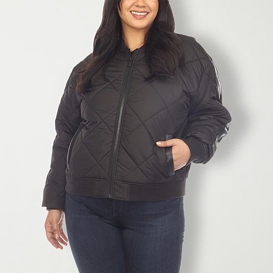 White Mark Womens Lightweight Plus Jacket