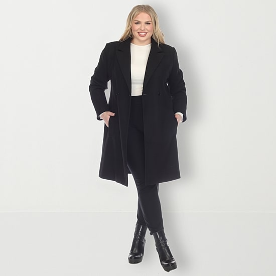 White Mark Womens Plus Lightweight Car Coat