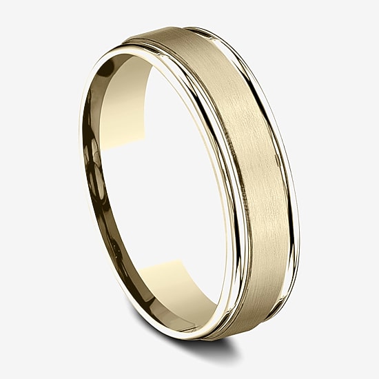  Mens 10K White Gold 6mm Band