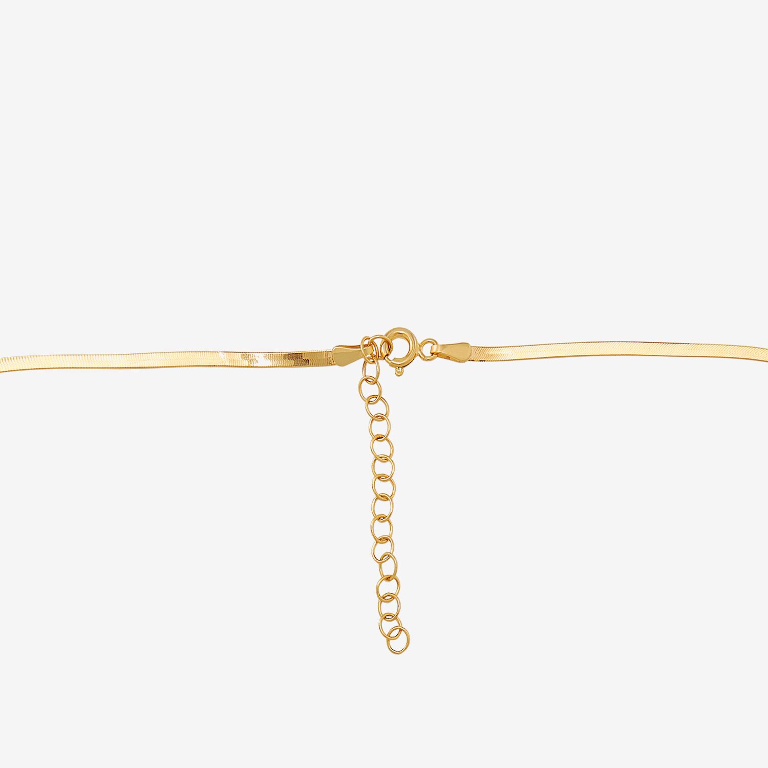 Made in Italy 14K Gold 16 - 18 Inch Solid Herringbone Chain Necklace