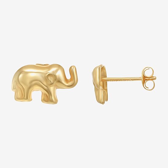 14K Gold 7.4mm Stud Earrings