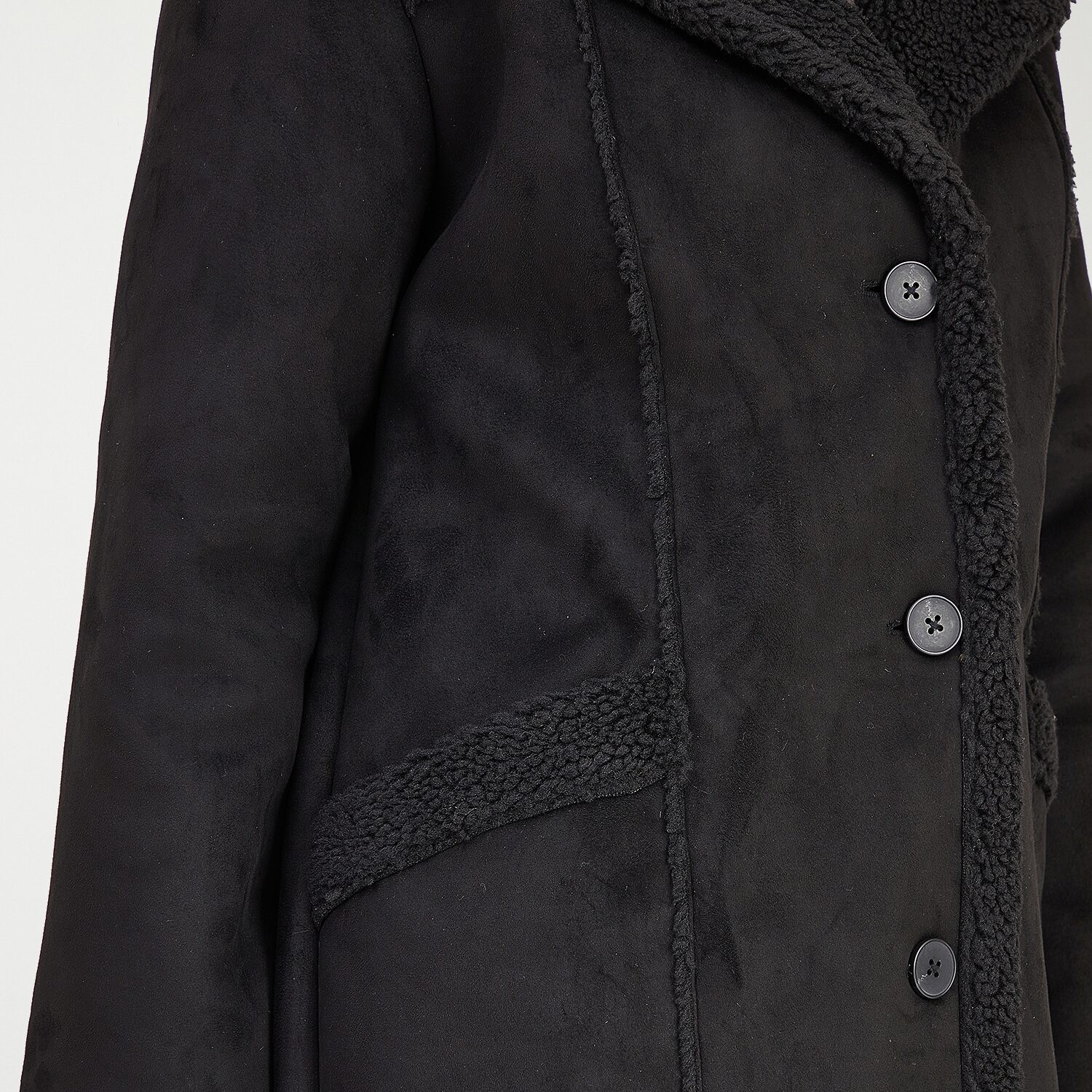 Frye and Co. Womens Faux Shearling Midweight Coat