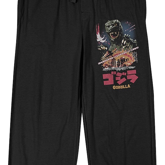 Godzilla Mens Fleece 1 Pair Pajama Pants