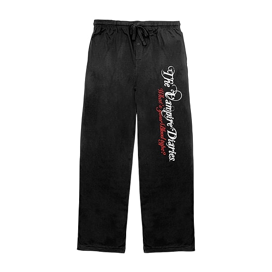 Vampire Diaries Mens Fleece 1 Pair Pajama Pants
