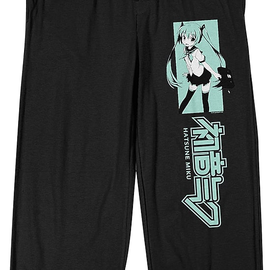 Hatsune Miku Mens Fleece 1 Pair Pajama Pants