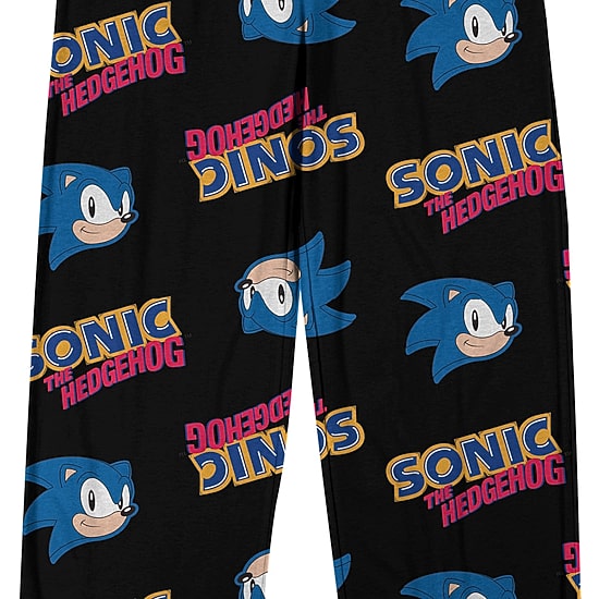 Sonic The Hedgehog Mens Fleece 1 Pair Pajama Pants