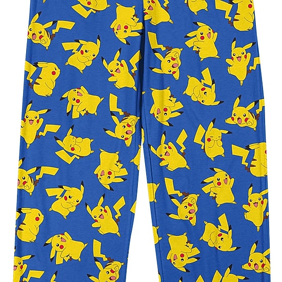 Pokemon Pikachu Mens Fleece 1 Pair Pajama Pants