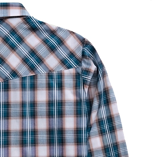 Ely Cattleman Textured Plaid Mens Long Sleeve Western Shirt
