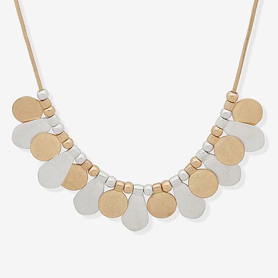 a.n.a Two Tone Womens 16 Inch Collar Necklace