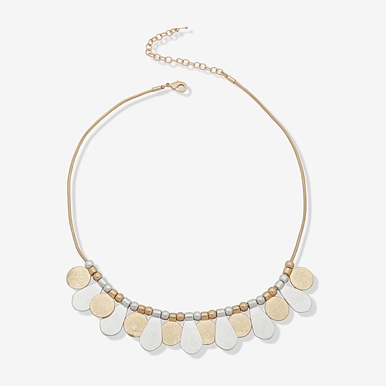 a.n.a Two Tone Womens 16 Inch Collar Necklace