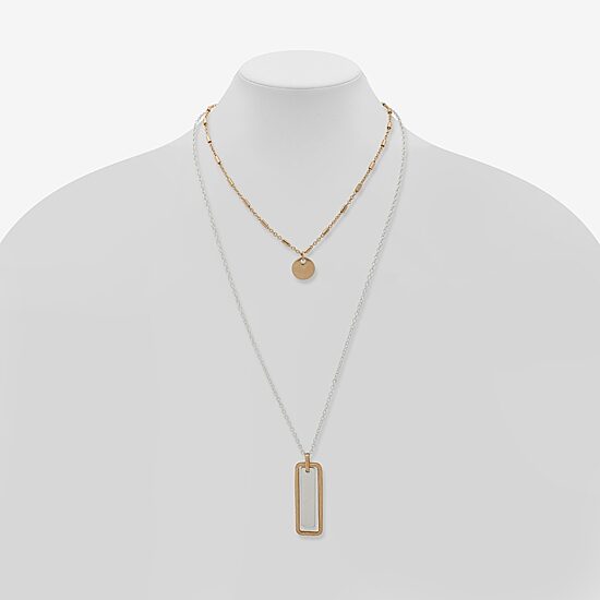 a.n.a Two Tone Womens 20 Inch Strand Necklace