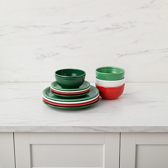 Fiesta Christmas Bistro Coupe 12-pc. Dinnerware Set, Color: Mixed