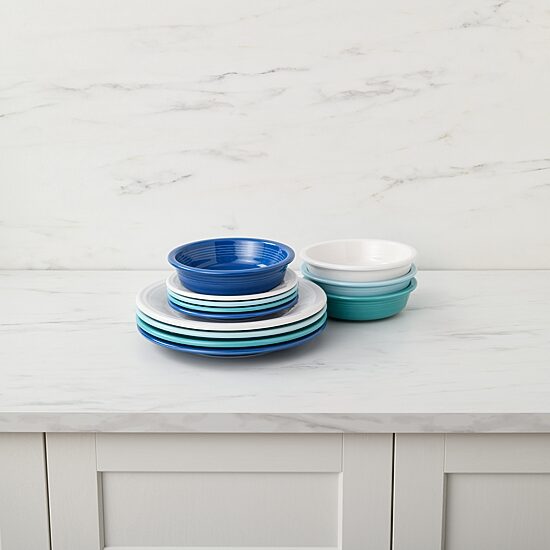 Fiesta Coastal Blues Bistro Coupe 12-pc. Dinnerware Set