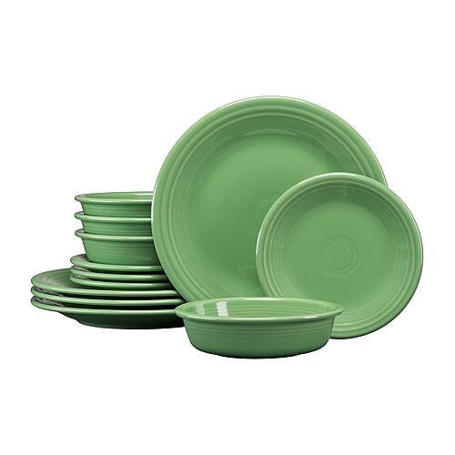 Fiesta Classic Rim 12 Pc. Dinnerware Set, Service For 4 - Meadow