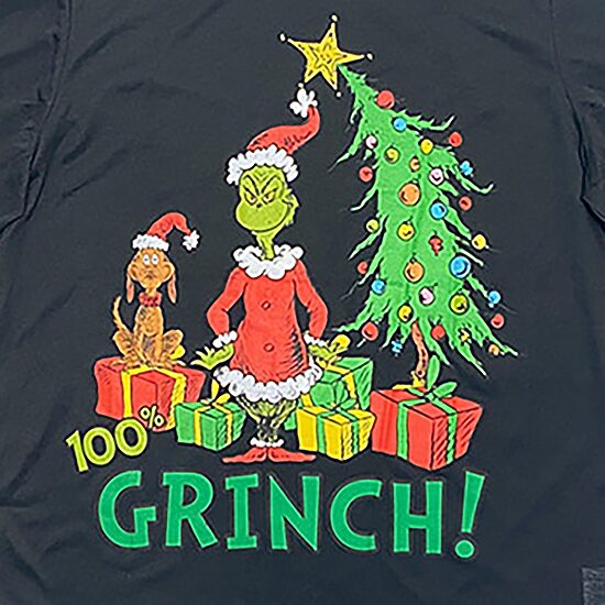 Mens Dr. Seuss Grinch Microfleece Crew Neck Long Sleeve 2-pc. Matching Family Big Pajama Set