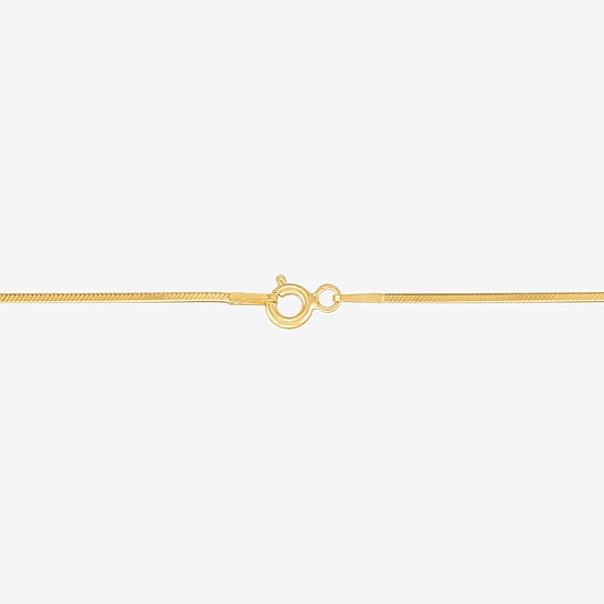 Made in Italy Womens 24K Gold Over Silver 16 Inch Snake Chain Necklace