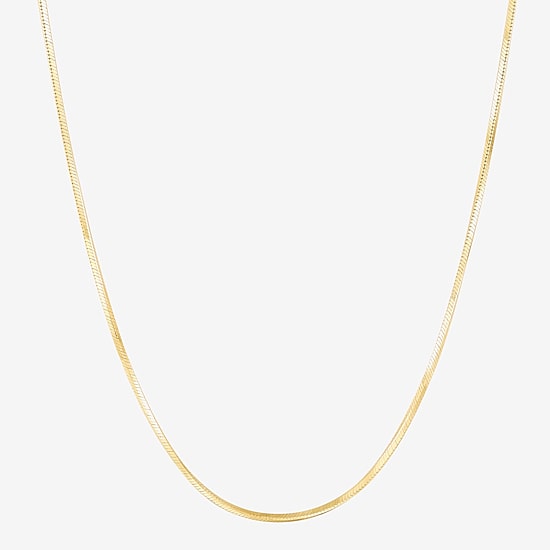 Made in Italy Womens 24K Gold Over Silver 16 Inch Snake Chain Necklace