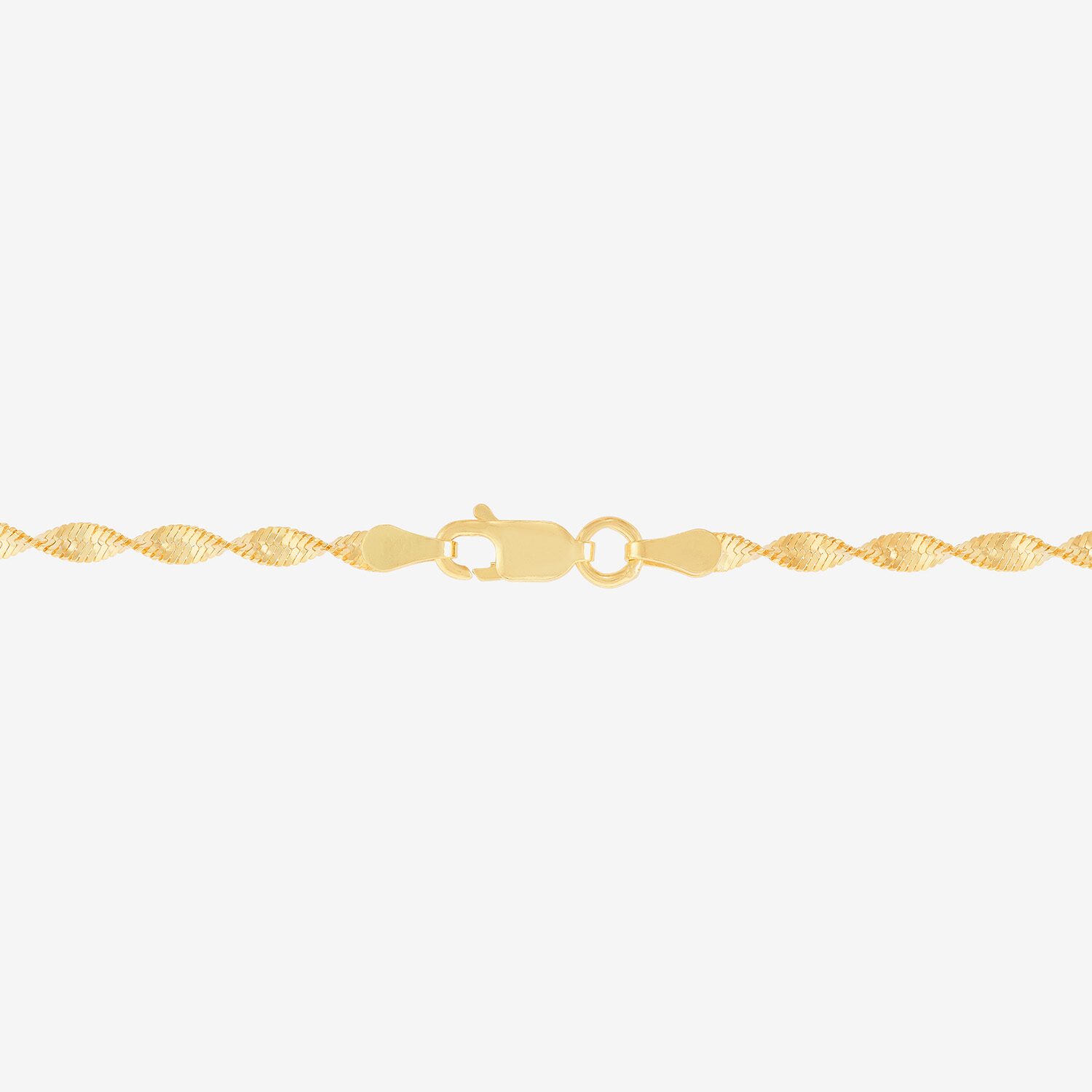 Made in Italy Womens 24K Gold Over Silver 7.5 Inch Solid Chain Bracelet