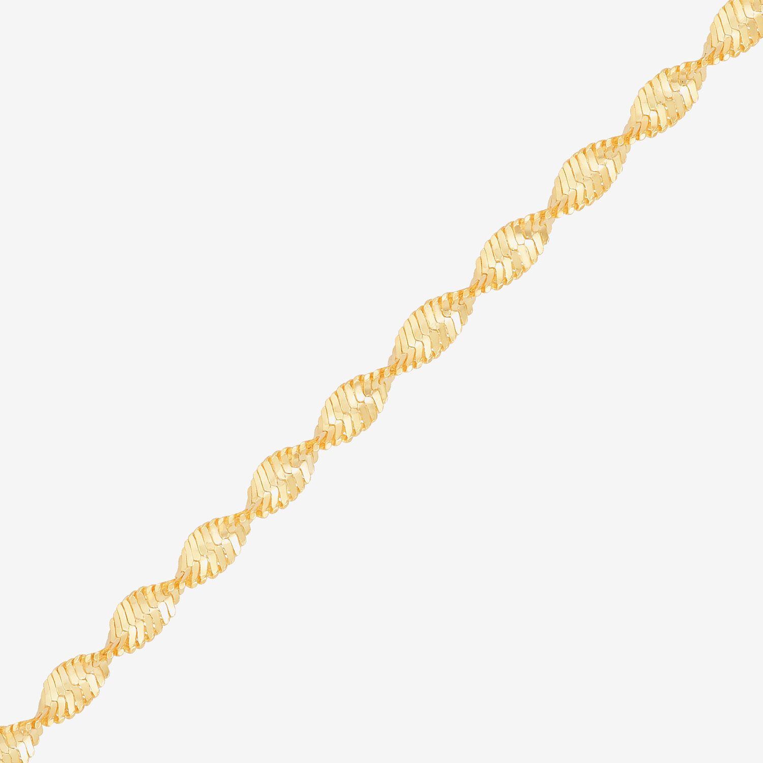 Made in Italy Womens 24K Gold Over Silver 7.5 Inch Solid Chain Bracelet