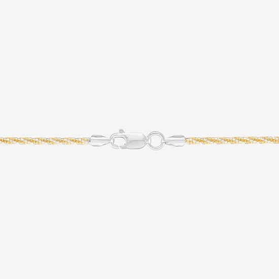 Made in Italy Womens 24K Gold Over Silver 24 Inch Chain Necklace