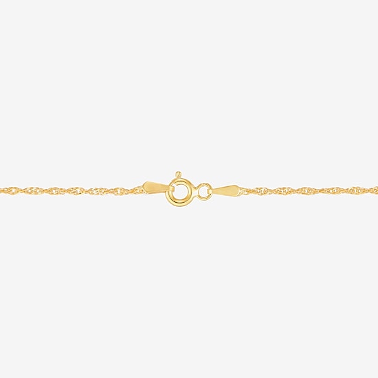 Made in Italy Womens 24K Gold Over Silver 24 Inch Singapore Chain Necklace