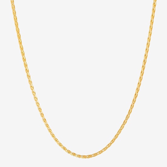 Made in Italy Womens 18 Inch Wheat Chain Necklace