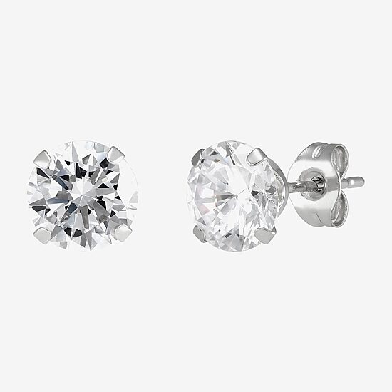 Limited Quantities! Womens White Cubic Zirconia 14K Gold 2-pc. Earring Set