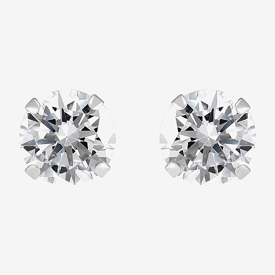 Limited Quantities! Womens White Cubic Zirconia 14K Gold 2-pc. Earring Set