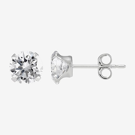 Limited Quantities! Womens White Cubic Zirconia 14K Gold 2-pc. Earring Set