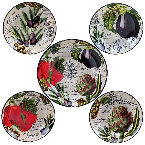 Certified International Botanical Veggies 5-pc. Pasta Bowl Serving Set