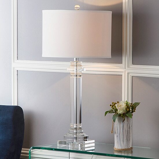 Safavieh Nina Column Crystal Table Lamp