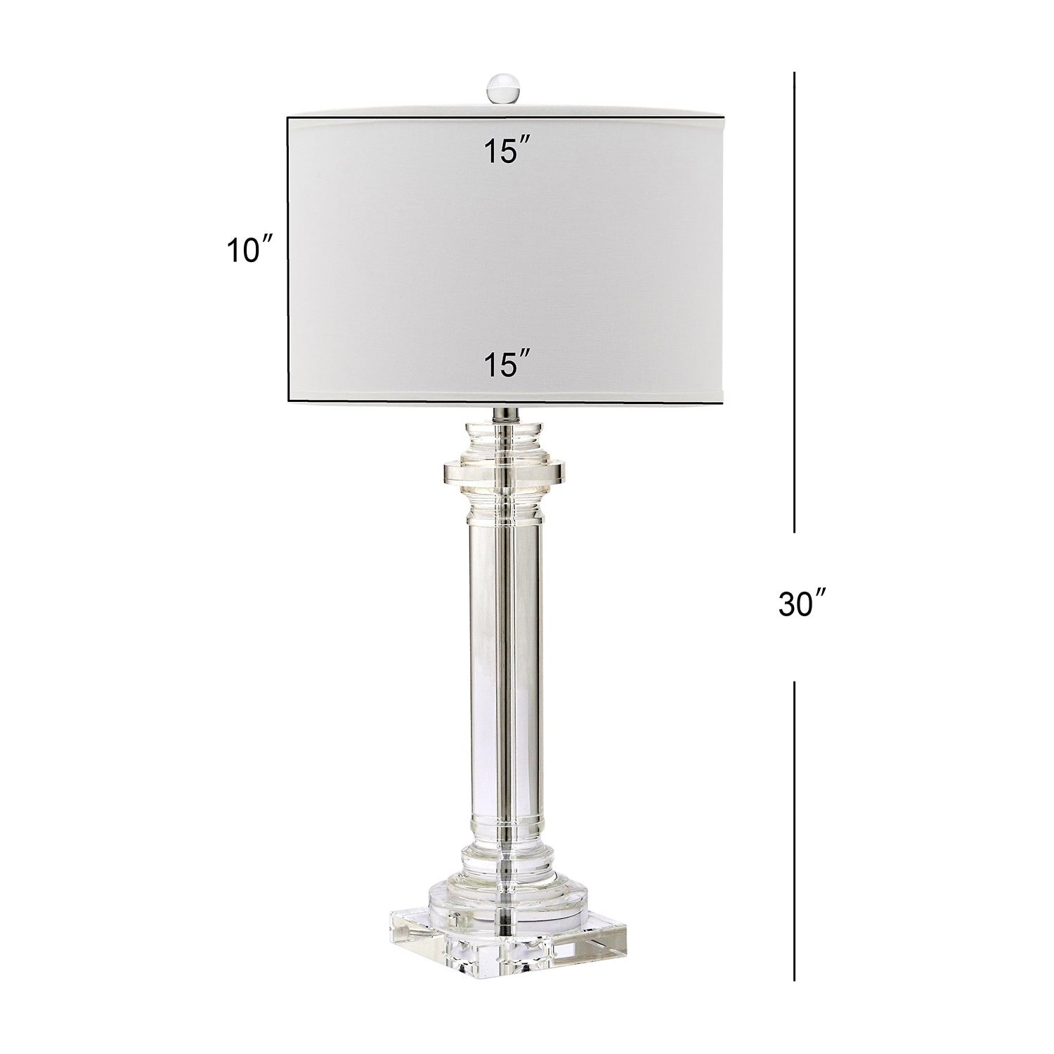 Safavieh Nina Column Crystal Table Lamp