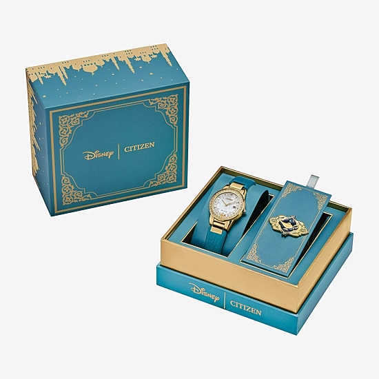Citizen Jasmine Womens Blue Leather 2-pc. Watch Boxed Set Ga1072-07d