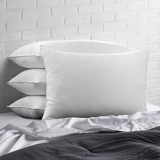 Ella Jayne Superior Cotton Blend Shell Soft Down Alternative Stomach Sleeper Pillow, Set of 4