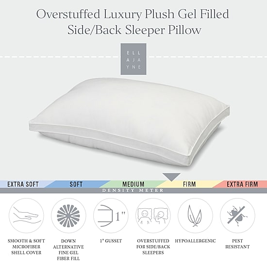 Ella Jayne Gussetted Medium/Firm Plush Down Alternative Side/Back Sleeper Pillow Set of 2