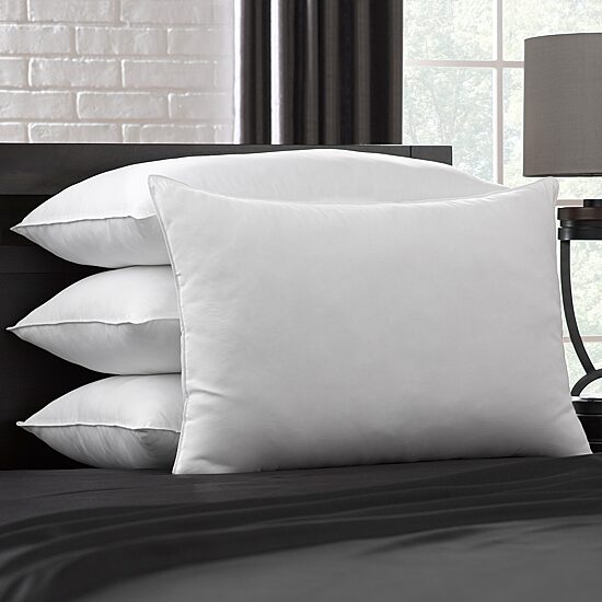 Ella Jayne Overstuffed 100% Cotton Dobby-Box Shell Firm Back/Side Sleeper Down Alternative Gel Filled Pillow Set of 4